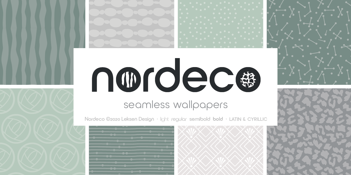 Пример шрифта Nordeco SemiBold